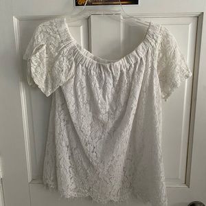 Lace off the shoulder top